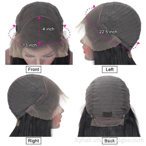 Lsy Wholesale Kinky Jerry Deep Curly Front Lace Human Hair Wig Natural Long Raw Brazilian Hair Full Front Lace Wig For Women